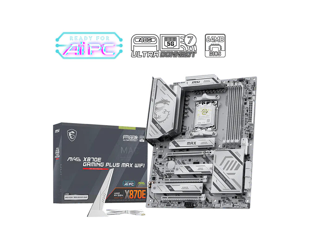 MSI MAG X870E GAMING PLUS MAX WIFI motherboard AMD X870E Socket AM5 ATX