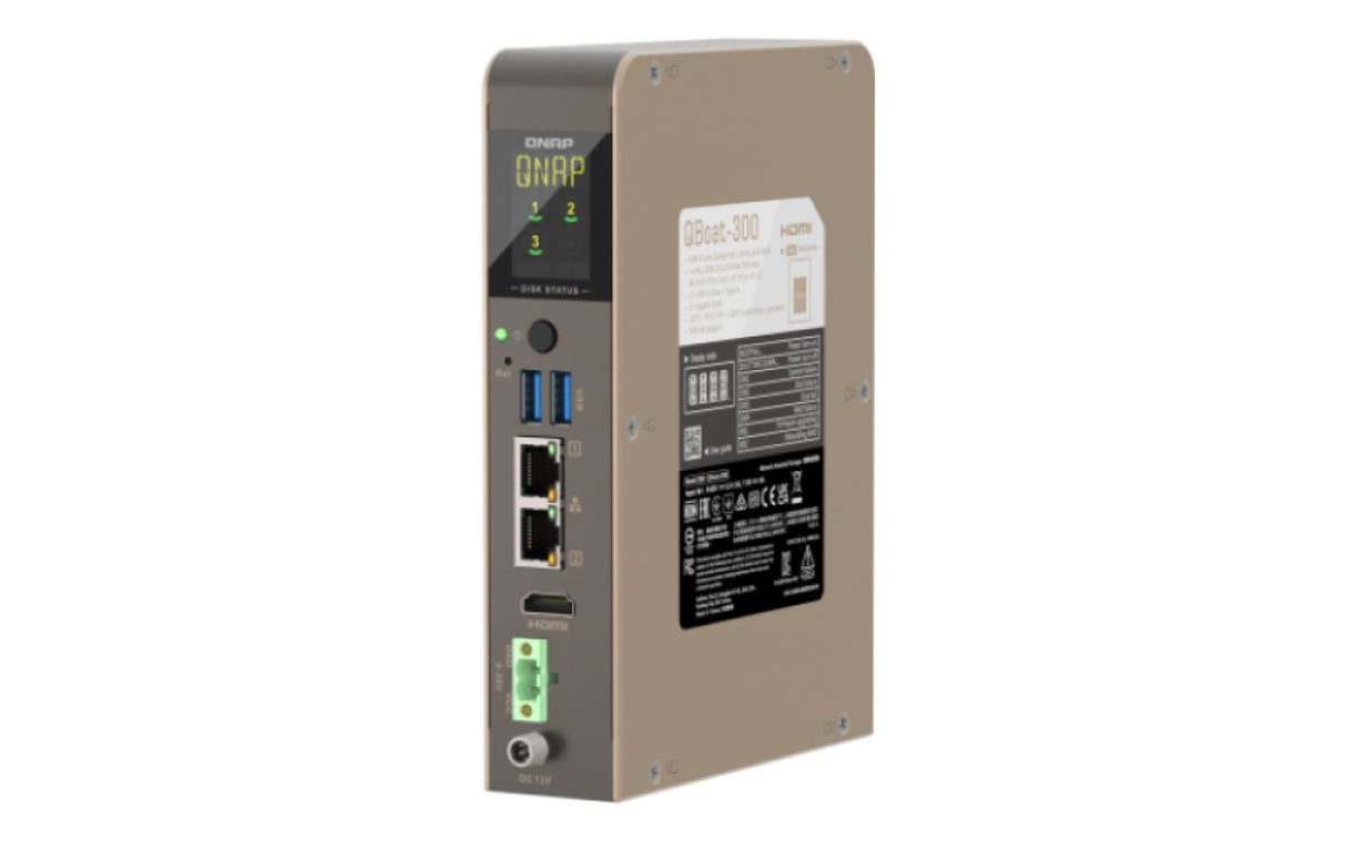 QNAP QBoat-300 NAS Compact 4 GB 0 TB QNAP QTS Grey