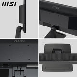 MSI Pro MP225V 21.45 Inch Monitor, FHD (1920 x 1080), 100Hz, VA, 1ms, 1x HDMI 1.4b, 1x D-Sub(VGA), Anti-Glare, Anti-Flicker, Less Blue light, TÜV Certified, VESA, Kensington, Black