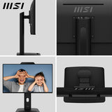 MSI Pro MP242PMG 23.8 Inch Monitor, FHD (1920 x 1080), 120Hz, IPS, 1ms, 1x HDMI 1.4b, 1x DP 1.2a, 1x D-Sub(VGA), 2xUSB 5Gbps Type-A, 1x USB 5Gbps Type-B, Built-in Speakers, Webcam, Anti-Glare, Anti-Flicker, Less Blue light, TÜV Certified, VESA...