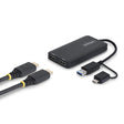 StarTech.com USB to Dual HDMI Adapter, USB A/C to 2x HDMI Displays (1x 4K30Hz, 1x 1080p), 4.3in/11cm Cable, USB 3.0 to HDMI Display Adapter, Windows/macOS, Black