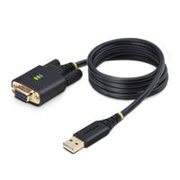 StarTech.com 3.3ft (1m) USB to Null Modem Serial Adapter Cable, Interchangeable DB9 Screws/Nuts, COM Retention, USB-A to RS232, FTDI, Level-4 ESD Protection, Windows/macOS/ChromeOS/Linux - Rugged TPE Construction