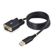 StarTech.com 3.3ft (1m) USB to Null Modem Serial Adapter Cable, Interchangeable DB9 Screws/Nuts, COM Retention, USB-A to RS232, FTDI, Level-4 ESD Protection, Windows/macOS/ChromeOS/Linux - Rugged TPE Construction