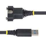 StarTech.com 2m Panel Mount USB Cable A to A, M/F, USB-A Male to Female Extension Cable, USB 5Gbps Panel Mount Adapter Cable