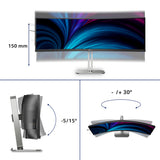 Philips 5000 series 49B2U5900C/27 computer monitor 124 cm (48.8") 5120 x 1440 pixels Dual QHD LCD Black