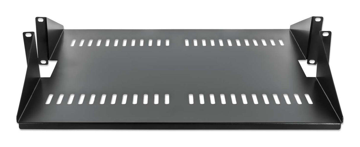 Intellinet 19" Double-Sided Cantilever Shelf, 2U, Double-Sided Shelf for 19" Rack, Max 25kg, Black, Three Year Warranty