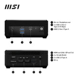 MSI Cubi N ADL Intel N100 Desktop PC, NUC, SFF, Mini Computer, HTPC, (4GB RAM, 128GB SSD, Windows 11 PRO), UHD Graphics/Type C/HDMI/DisplayPort/Dual LAN/WiFi 5/BT 5.1/VESA