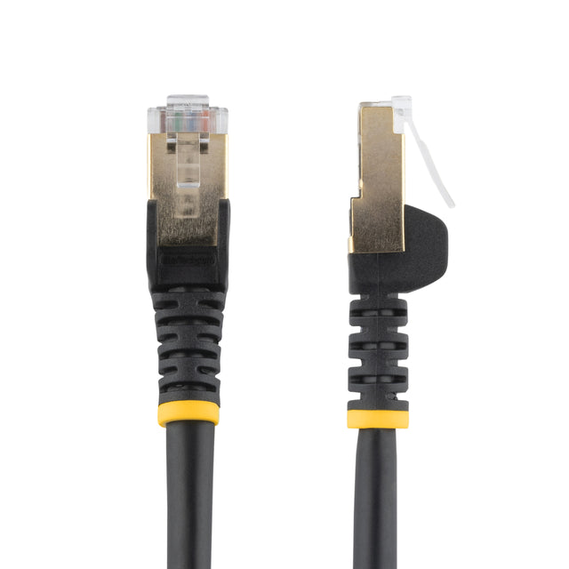 StarTech.com 1ft CAT6a Ethernet Cable - 10 Gigabit Shielded Snagless RJ45 100W PoE Patch Cord - 10GbE STP Network Cable w/Strain Relief - Black Individually Tested/Wiring is UL Certified/TIA