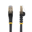 StarTech.com 6 in CAT6a Ethernet Cable - 10 Gigabit Shielded Snagless RJ45 100W PoE Patch Cord - 10GbE STP Network Cable w/Strain Relief - Black Individually Tested/Wiring is UL Certified/TIA
