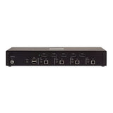 StarTech.com Secure 4-Port KVM Switch, DisplayPort, 4K 60Hz, NIAP 4.0 Desktop KVM, Metal Housing, Made in the USA