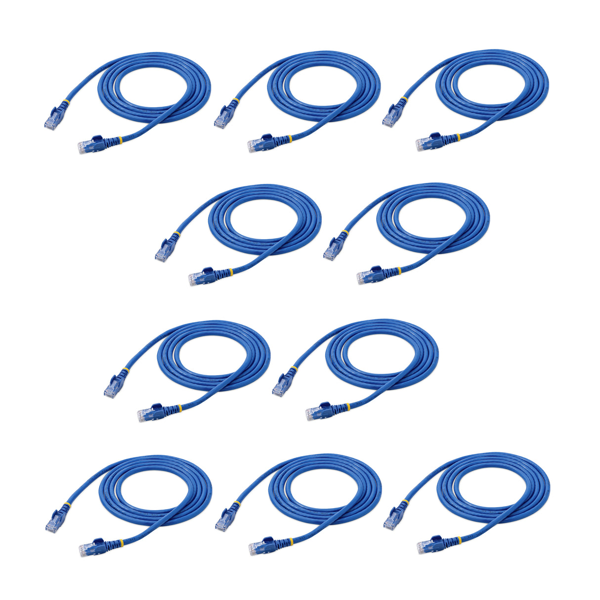 StarTech.com 6 ft. CAT6 Ethernet cable - 10 Pack - Blue CAT6 Patch Cord - Snagless RJ45 Connectors - 24 AWG Copper Wire – UTP Ethernet Cable
