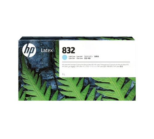 HP 832 1-liter Light Cyan Latex Ink Cartridge