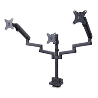 StarTech.com Desk Mount Triple Monitor Arm For Up To Three 27in Screens, VESA 75x75/100x100, Tool-Less Arm Adjustments, C-Clamp/Grommet Mount, Mechanical Spring Arm