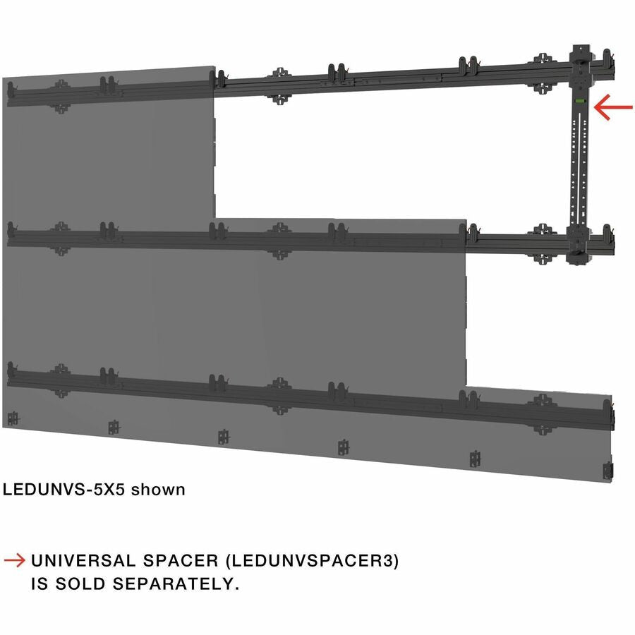 Peerless LEDUNVS-5X5 signage display mount 68.6 cm (27") Black