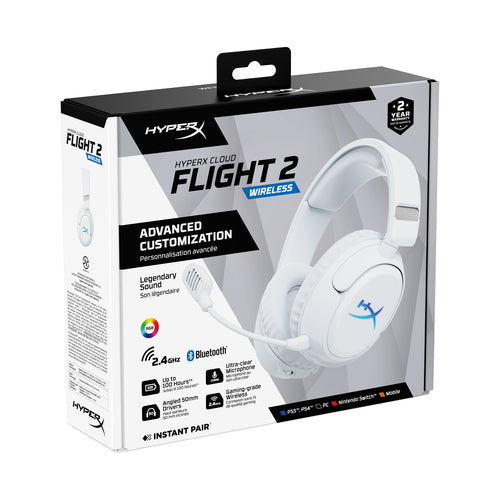 HyperX Cloud Flight 2 - Wireless Gaming Headset (White)