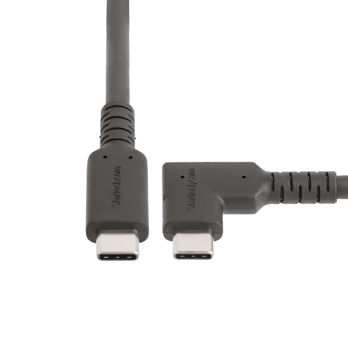 StarTech.com 1.6ft (50cm) USB-C Cable, Right-Angled, USB 10Gbps, 100W (5A) Power Delivery, 8K 60Hz / 4K 144Hz DP Alt Mode, Rugged USB C Cord - Thunderbolt Compatible