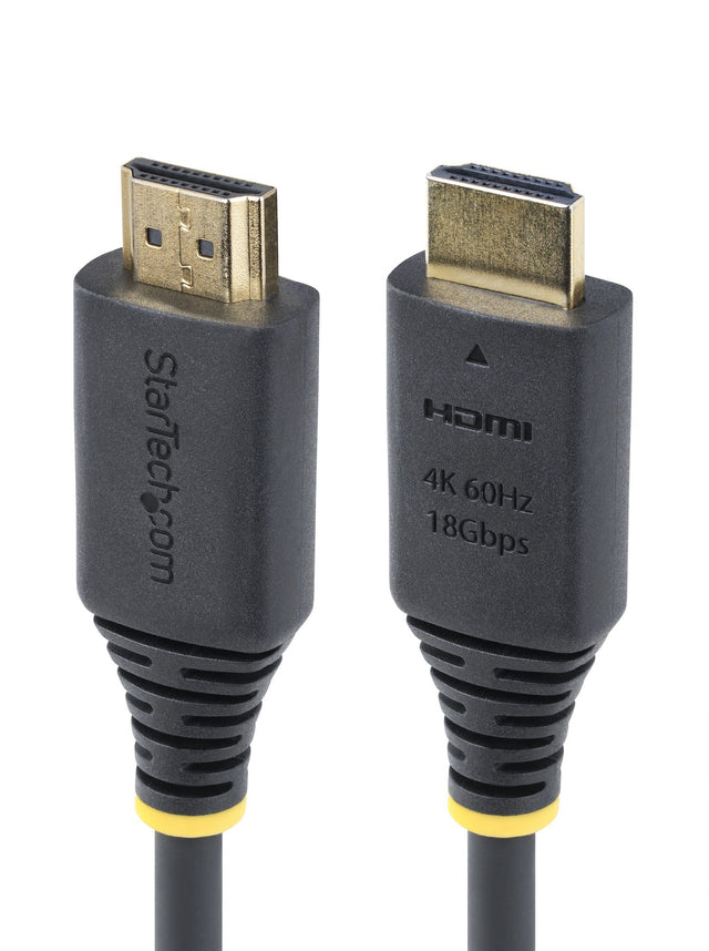 StarTech.com 8ft (2.4m) Premium Certified High Speed HDMI Cable, 4K 60Hz/1440p 144Hz, HDR10/HDCP 2.2/ARC, 18Gbps, UHD HDMI 2.0 Cord for TV/Monitor/Display, TPE Jacket