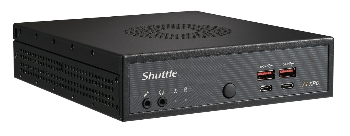 Shuttle Slim AI PC DN11H7 Intel Core Ultra 7 155H, Intel Arc graphics, 2xHDMI, 2x DP, 4x 2.5 Gbit LAN, VESA, 24/7 permanent operation