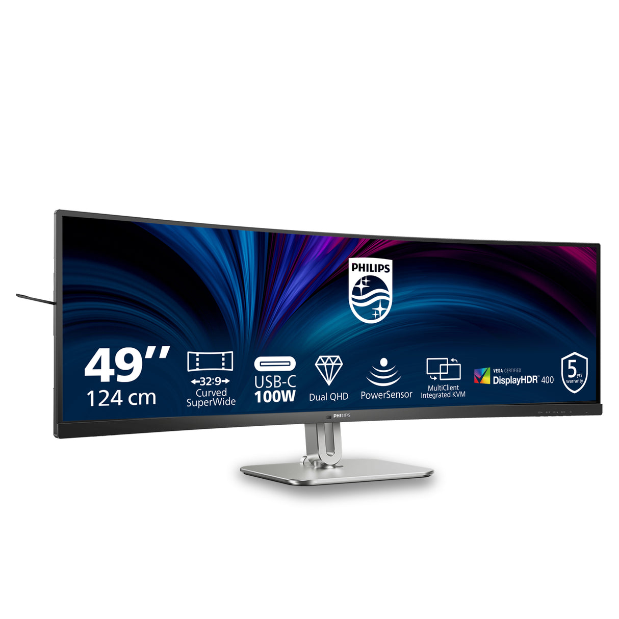 Philips 5000 series 49B2U5900C/27 computer monitor 124 cm (48.8") 5120 x 1440 pixels Dual QHD LCD Black
