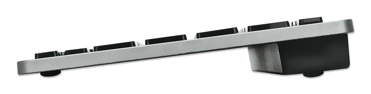 Manhattan Ultra Slim Dual-Mode Wireless Keyboard, German Quertz layout, Bluetooth (v3.0) and Wireless (2.4GHz), 78 low profile scissor keys, Auto Power Management, Range 10m, USB-A Micro Receiver, AAA Battery (included), Windows and Mac, Three Year...