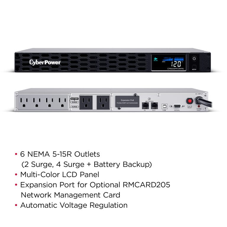 CyberPower PFC Sinewave uninterruptible power supply (UPS) Line-Interactive 1.5 kVA 900 W 6 AC outlet(s)