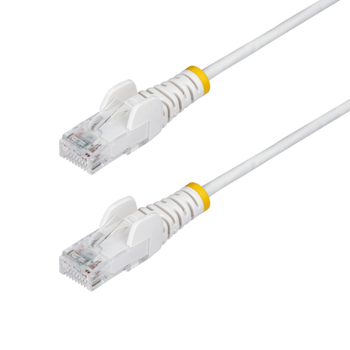 StarTech.com 15ft White Slim CAT6 Ethernet Cable, Snagless, 100W PoE, UTP, LSZH, 28AWG Pure Bare Copper Wire, Slim RJ45 Network Patch Cord w/Strain Reliefs, Individually Tested