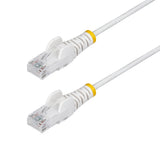 StarTech.com 15ft White Slim CAT6 Ethernet Cable, Snagless, 100W PoE, UTP, LSZH, 28AWG Pure Bare Copper Wire, Slim RJ45 Network Patch Cord w/Strain Reliefs, Individually Tested