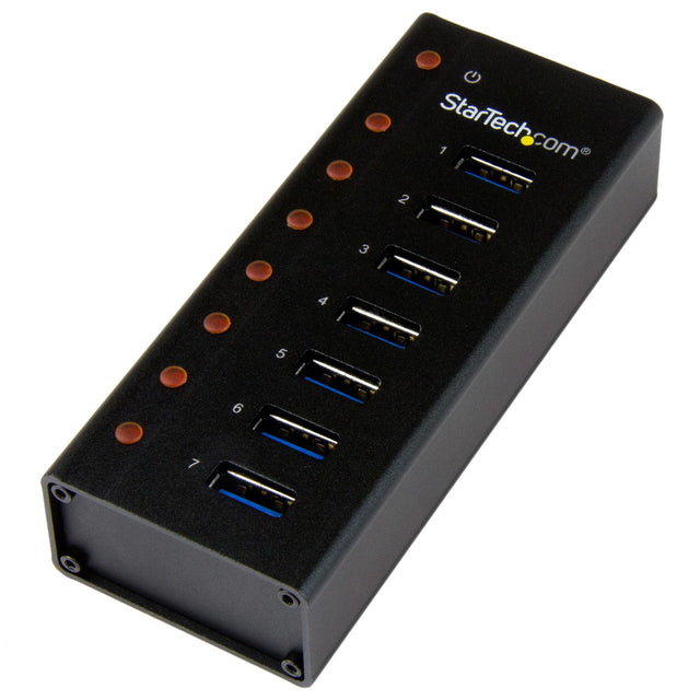 StarTech.com 7-Port USB 3.0 Hub (5Gbps) - Desktop or Wall-Mountable Metal Enclosure