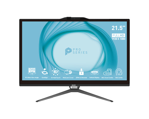 MSI Pro AP222T 13M-004US Intel® Core™ i5 i5-13400 54.6 cm (21.5") 1920 x 1080 pixels All-in-One PC 8 GB DDR4-SDRAM 512 GB SSD Windows 11 Pro Black