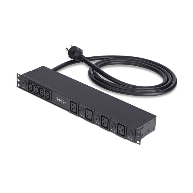 StarTech.com 20-Outlet Rackmount PDU, 1U Server Power Strip, 16x C13 + 4x C19, 8x Front and 12x Rear Outlets, NEMA L6-30P Wall Connection, 30A/240V, UL-Listed, TAA