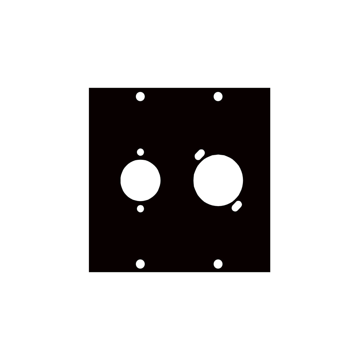 Middle Atlantic UCP Module with Two Mixed Gender XLR Punchouts