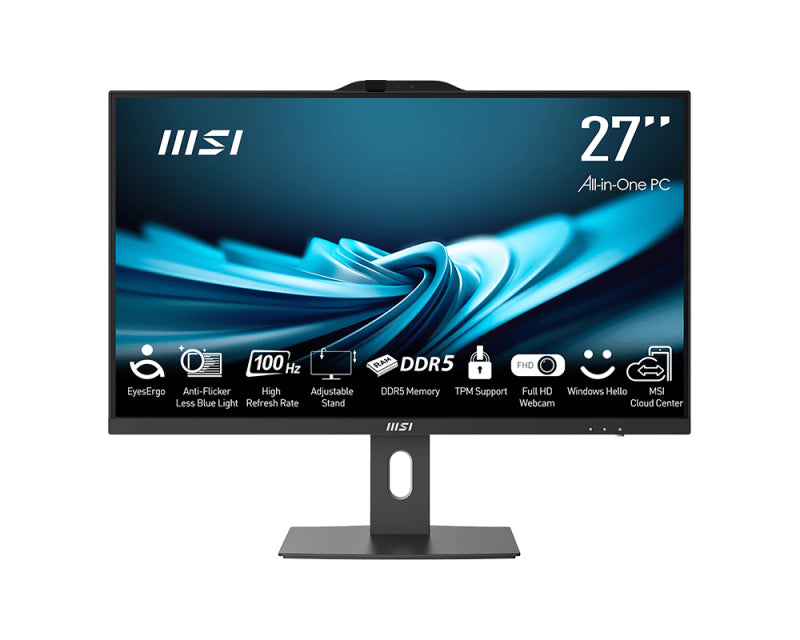 MSI Pro AP272P 14M-602US Intel® Core™ i7 i7-14700 68.6 cm (27") 1920 x 1080 pixels All-in-One PC 16 GB DDR5-SDRAM 1 TB SSD Windows 11 Home Wi-Fi 6E (802.11ax) Black