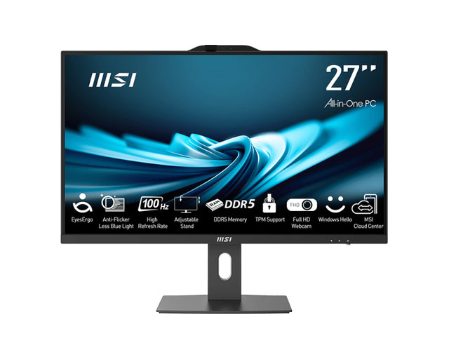 MSI Pro AP272P 14M-602US Intel® Core™ i7 i7-14700 68.6 cm (27") 1920 x 1080 pixels All-in-One PC 16 GB DDR5-SDRAM 1 TB SSD Windows 11 Home Wi-Fi 6E (802.11ax) Black