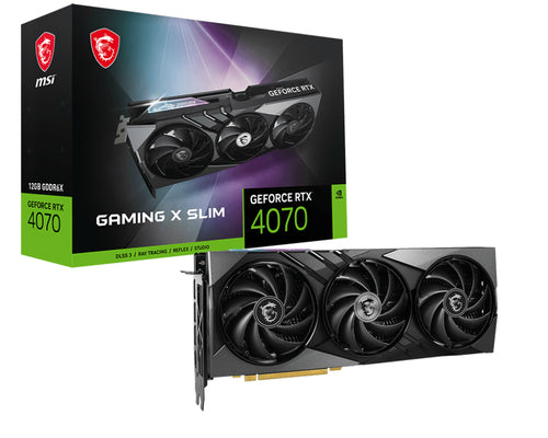 MSI GAMING GEFORCE RTX 4070 X SLIM 12G graphics card NVIDIA 12 GB GDDR6X