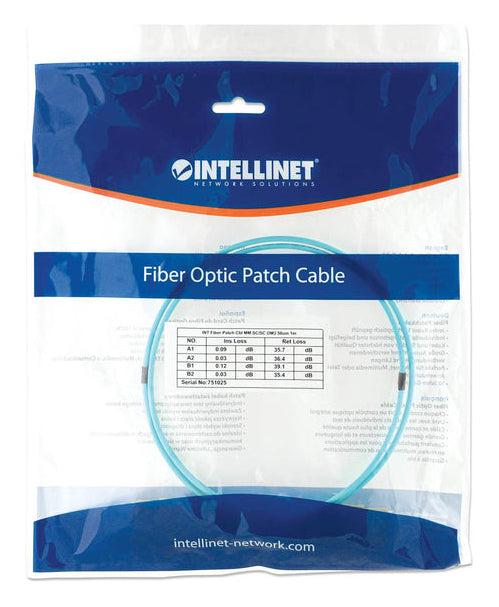 Intellinet 752107 InfiniBand/fibre optic cable 7 m SC MMF Aqua colour