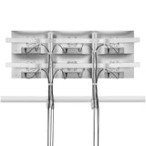 StarTech.com Six-Monitor Desk Mount with Crossbar, Up To 32-inch Computer Screens, Max 17.6lb (8kg) each, Dual Column, C-clamp/Grommet, Height Adjustable