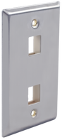 Wavenet FacePlate Stainless Steel Single Gang, 2-PORT