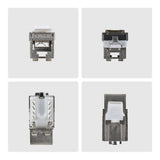 StarTech.com Shielded Cat6a Keystone Jack, 10-Pack RJ45 Ethernet Keystone Jacks, STP Cat6a Wall Jack, 90-Degree Toolless