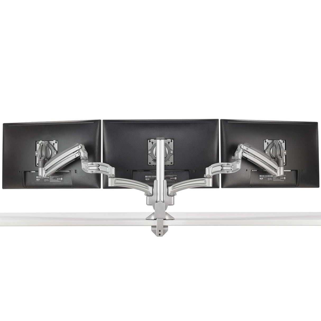 Chief KX Low-Profile Triple Monitor Arms, Column Desk Mount, Silver