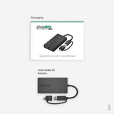 Plugable Technologies Dual Monitor Adapter for M1/M2/M3 Based macOS Systems, Windows, ChromeOS. Broad Compatibility - Thunderbolt, USB-C or USB 3.0 to HDMI Adapter for Dual Monitors at 1920x1080 @ 60Hz resolution