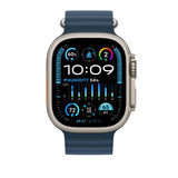 Apple MT643AM/A smart wearable accessory Band extension Blue Fluoroelastomer, Titanium