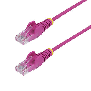 StarTech.com 10ft Pink Slim CAT6 Ethernet Cable, Snagless, 100W PoE, UTP, LSZH, 28AWG Pure Bare Copper Wire, Slim RJ45 Network Patch Cord w/Strain Reliefs, Individually Tested
