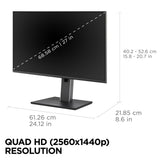 Viewsonic VG Series VG2752-2K computer monitor 68.6 cm (27") 2560 x 1440 pixels Quad HD LED Black