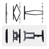 StarTech.com Ultra-Slim Articulating TV Wall Mount for up to 65-inch and 99lb/45kg Flat Screens, VESA 600x400, TAA-Compliant Low-Profile Bracket
