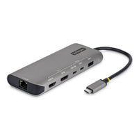 StarTech.com USB4 Multiport Adapter, Driverless Dual-4K for macOS and Windows, 140W Power Delivery Charging, 3-Port 10Gbps Hub, 2.5GbE, Mini Dock