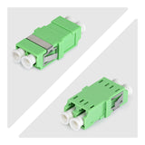 StarTech.com LC to LC Coupler 10 Pack, OS2 Single Mode SC Footprint LC Fiber Optic Coupler without Flange, LC/APC Duplex Adapter