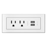 Chief radiant Power Center, 2 AC, 2 USB-A, White