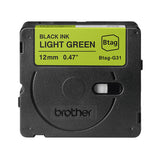 Brother BTAG-G31 label-making tape Black on green