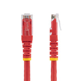 StarTech.com 3ft CAT6 Ethernet Cable - Red CAT 6 Gigabit Ethernet Wire -250MHz 100W PoE RJ45 UTP Molded Network/Patch Cord w/Strain Relief/ Individually Tested