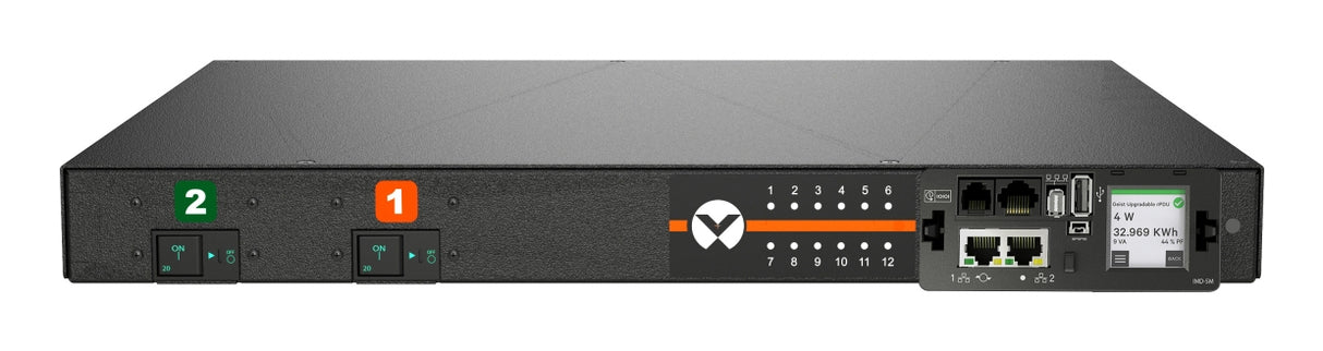Vertiv Geist MNR5M1R6-12CF18-3TL6A0H10-S power distribution unit (PDU) 12 AC outlet(s) 0U Black